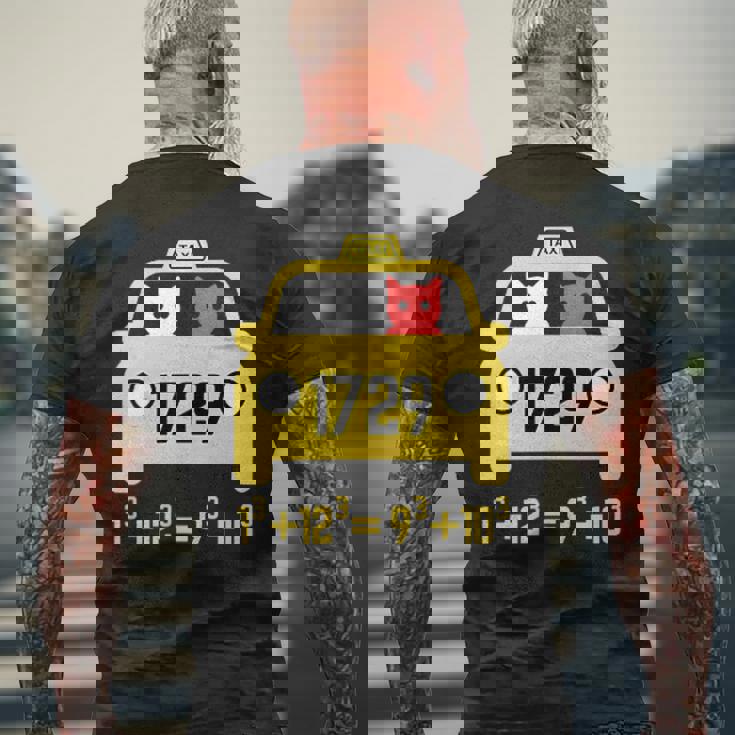 Penredpen タクシーキャット、ラマヌジャンタクシータクシー番号 1729 メンズTシャツ バックプリント 高齢者への贈り物