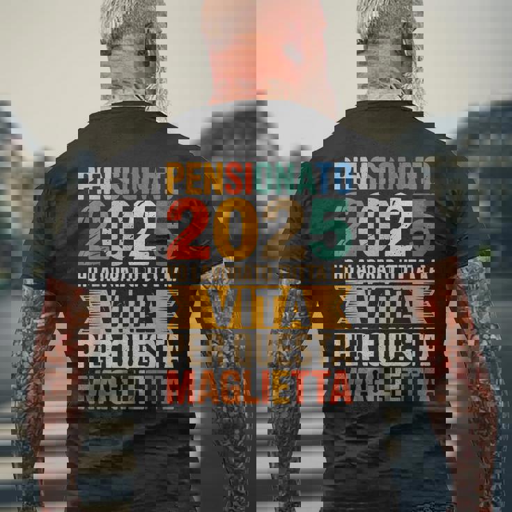 Pensionato 2025 Divertente Regalo Di Pensione T-shirt da uomo con stampa posteriore Regalos para ancianos