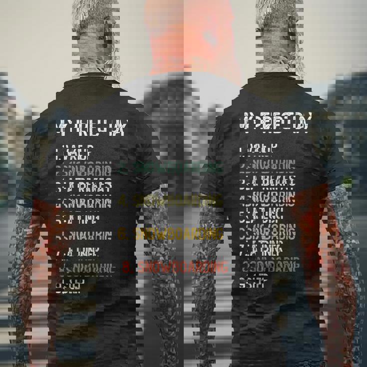 Perfect Day スノーボード シャツ メンズ ボーイズ ティーン スノボ メンズTシャツ バックプリント 高齢者への贈り物