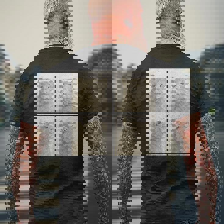 Photobooth おもしろ動物ネズミヴィンテージ自撮り写真撮影 メンズTシャツ バックプリント 高齢者への贈り物