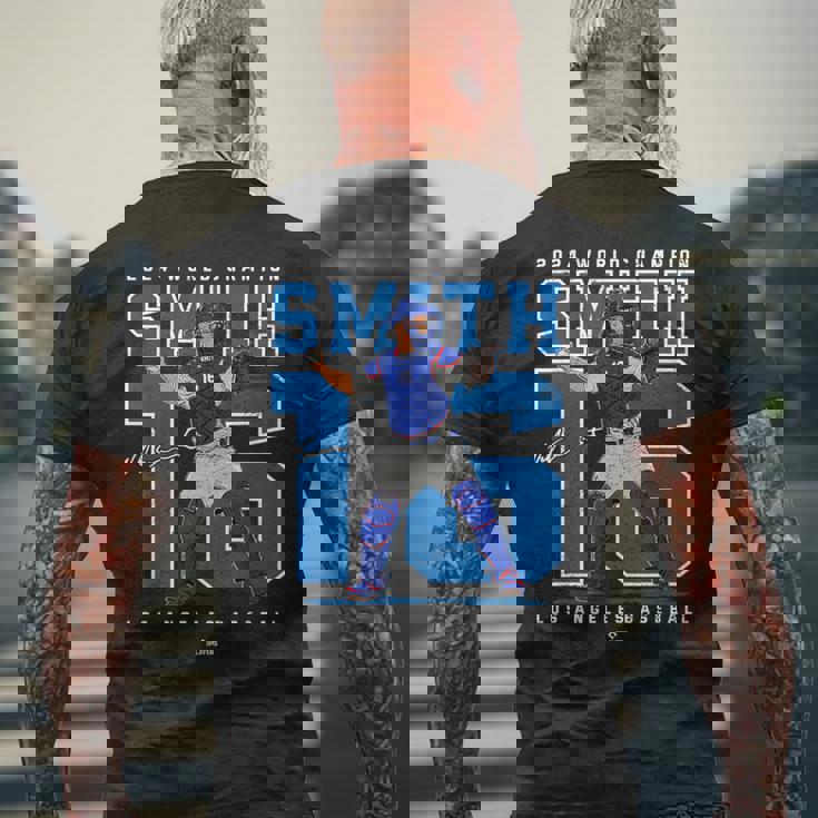 Player Number 2024 World Champion Willmith Los Angeles メンズTシャツ バックプリント 高齢者への贈り物