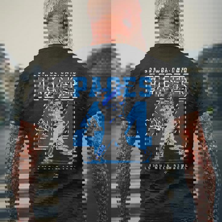 Player Number 2024 World Champion Andy Pages Mlbpa メンズTシャツ バックプリント 高齢者への贈り物