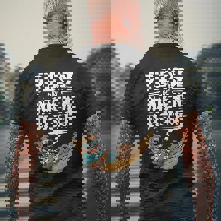 Please Don’T Make Me Dotuff Lazy Humor メンズTシャツ バックプリント 高齢者への贈り物