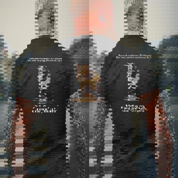 Please Make Everything Go Well For 私だけ 猫の言葉 メンズTシャツ バックプリント 高齢者への贈り物