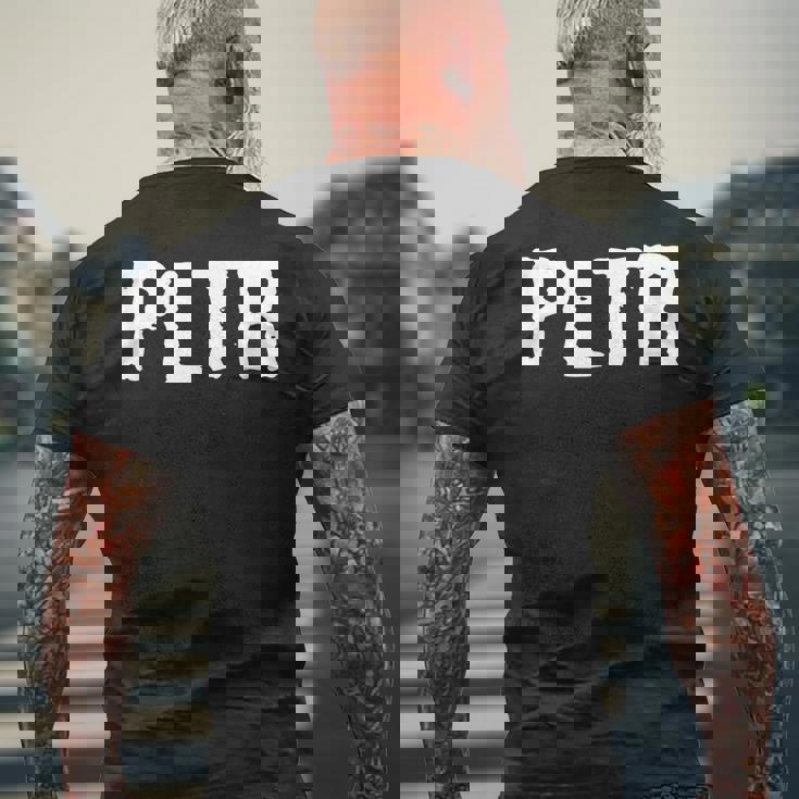 Pltr メンズTシャツ バックプリント 高齢者への贈り物