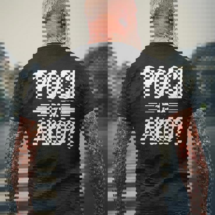 Pogi Ba Akoフィリピン人 メンズTシャツ バックプリント 高齢者への贈り物