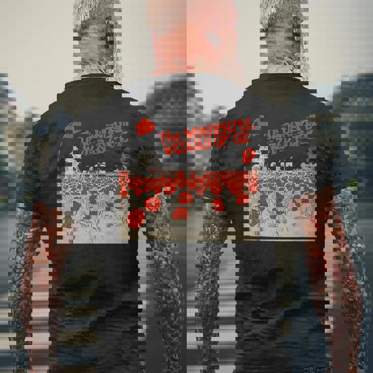 Poppy Field Tin Man ライオン かかし トト ドロシー オズの魔法使い メンズTシャツ バックプリント 高齢者への贈り物