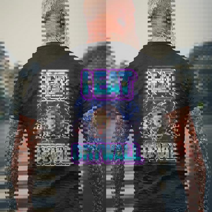 Possum I Eat Drywall メンズTシャツ バックプリント 高齢者への贈り物