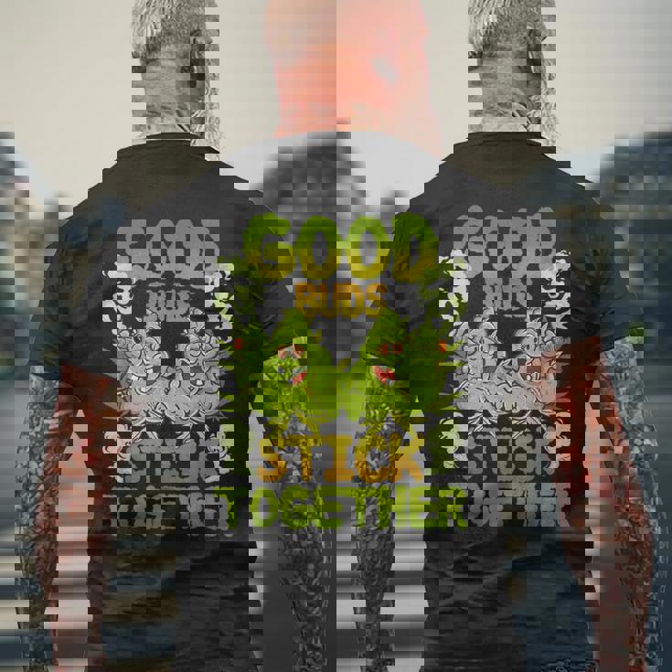 Pot Lovers マリファナ Good Budstick Together Cannabis Weed メンズTシャツ バックプリント 高齢者への贈り物