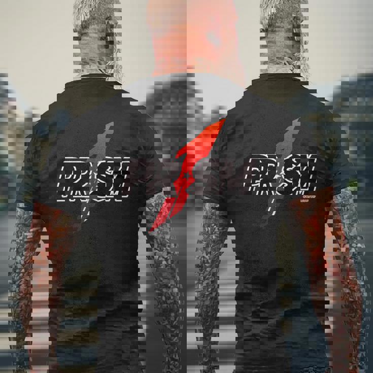 Prism1 ロゴ メンズTシャツ バックプリント 高齢者への贈り物