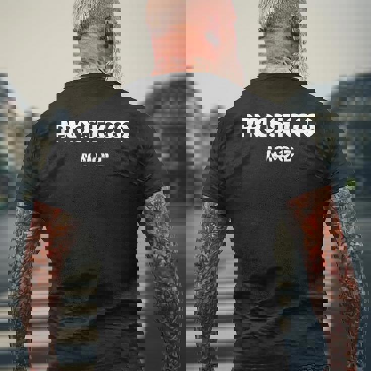 Prosecco Mood X シャンパンワイン ヴィーノ デリシャスワイン メンズTシャツ バックプリント 高齢者への贈り物