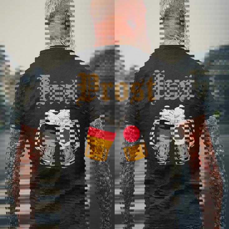 Prost ドイツ-日本オクトーバーフェストビールマグ 旗デザイン メンズTシャツ バックプリント 高齢者への贈り物