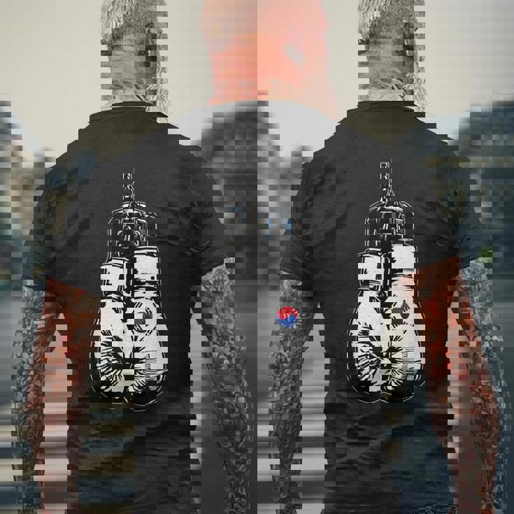 Proud Heritage 韓国国旗 ボクシンググローブ メンズTシャツ バックプリント 高齢者への贈り物