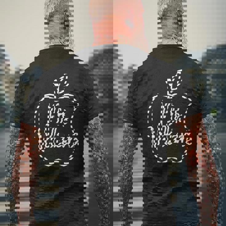 Ptg 彫刻 アップル デザイン 先生 ミセス・ウィリアムズ メンズTシャツ バックプリント 高齢者への贈り物