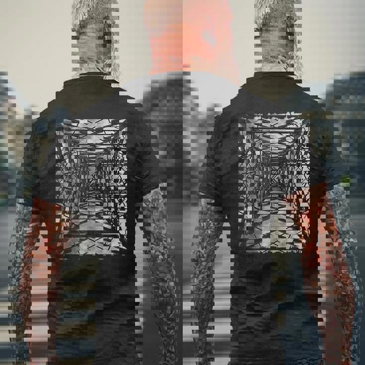 Pylon East London イングランド写真アートワーク アンティーク調 メンズTシャツ バックプリント 高齢者への贈り物