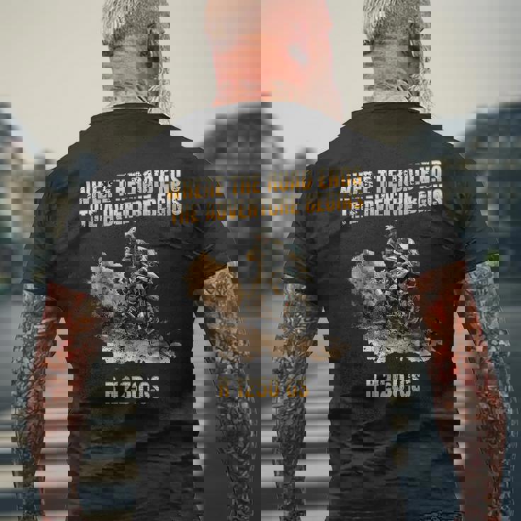 R 1250 Gs アドベンチャー バイク メンズTシャツ バックプリント 高齢者への贈り物