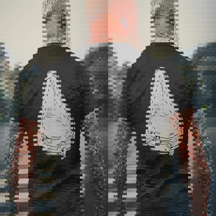 R Muttの噴水 – マルセル・デュシャン美術へのオマージュ メンズTシャツ バックプリント 高齢者への贈り物