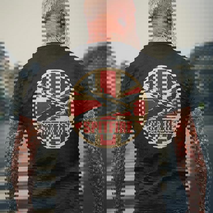 Raf スピットファイア メンズTシャツ バックプリント 高齢者への贈り物