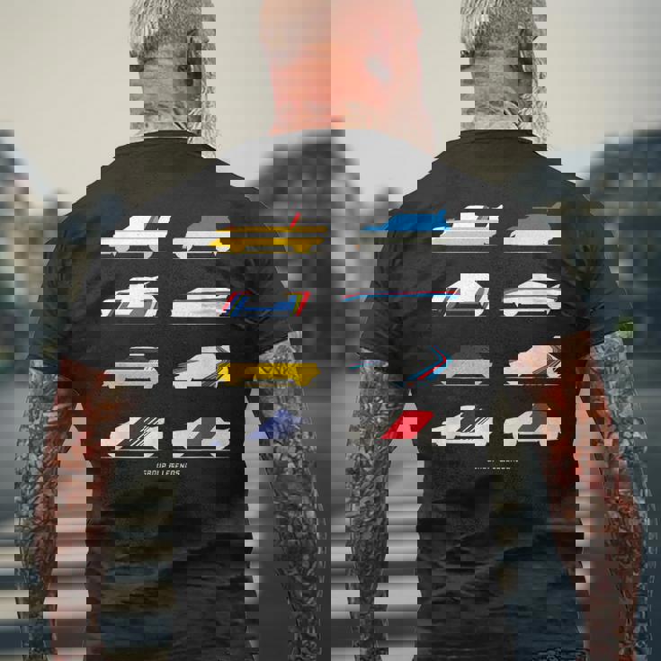 Rally Legends Group B クラシック ラリーカー デザイン メンズTシャツ バックプリント 高齢者への贈り物