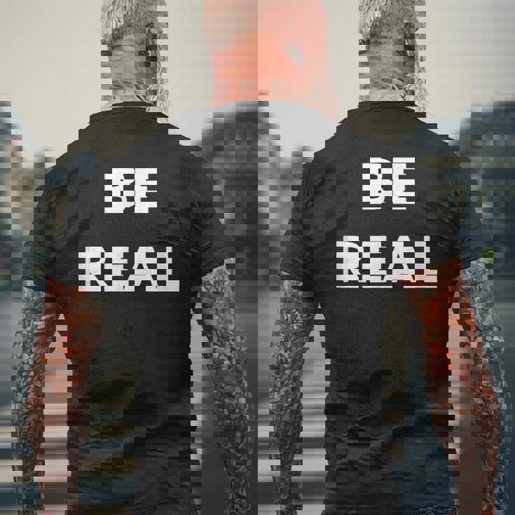 Be Real Mike メンズTシャツ バックプリント 高齢者への贈り物