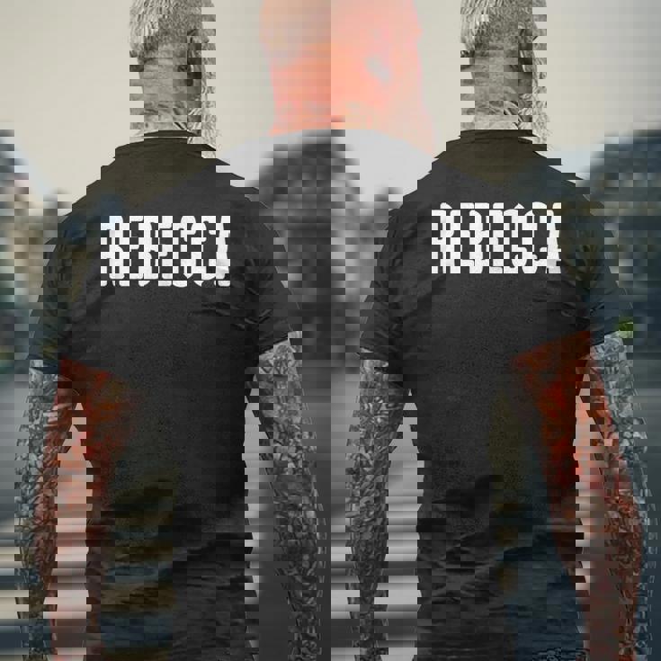 Rebecca アイデア ファーストネーム レベッカ メンズTシャツ バックプリント 高齢者への贈り物