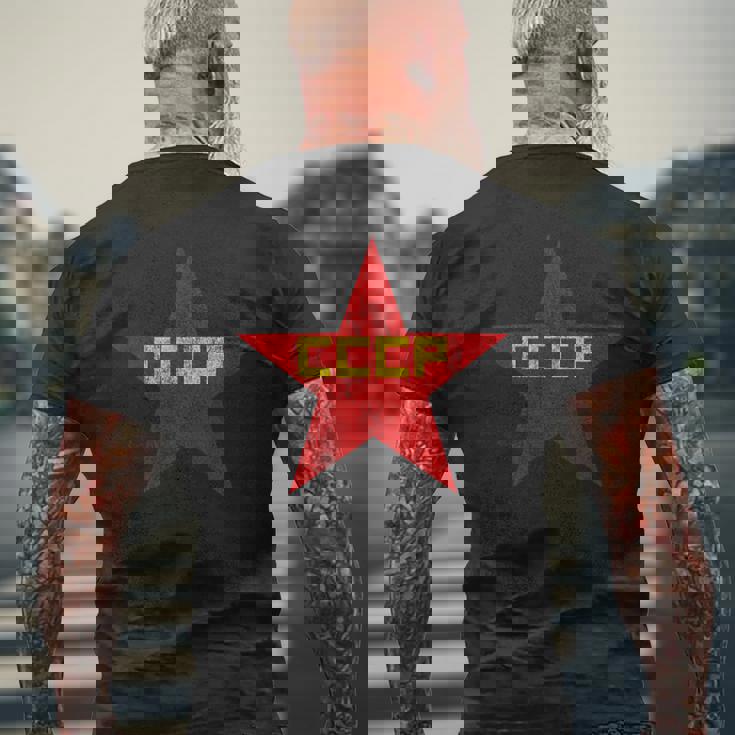 Redtar Cccp ソ連共産主義 ロシア・ソ連 メンズTシャツ バックプリント 高齢者への贈り物
