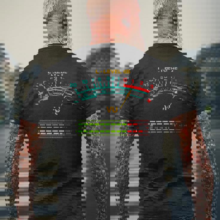 Retrou Meterintage Hi-Fi Audiotereo Musicound メンズTシャツ バックプリント 高齢者への贈り物