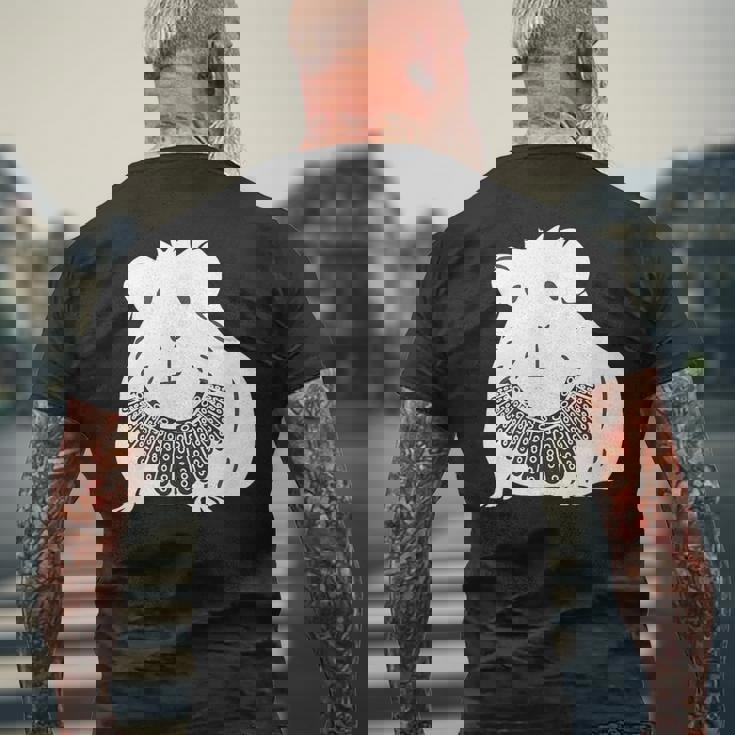 Rgbカラー付きモルモット ルース・ベイダー・ギンズバーグ メンズTシャツ バックプリント 高齢者への贈り物