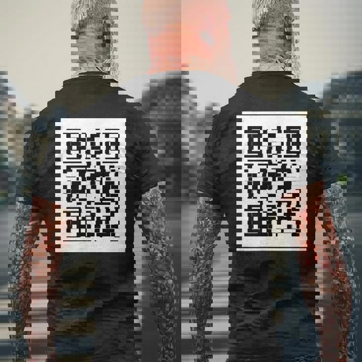 Rickroll Qrコードリンクミーム メンズTシャツ バックプリント 高齢者への贈り物