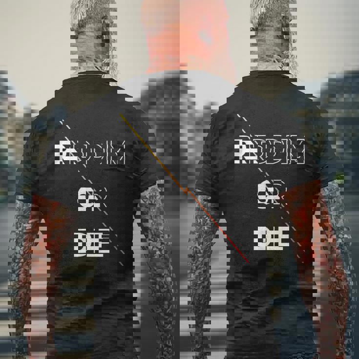 Riddim Or Die ダブステップギフト メンズTシャツ バックプリント 高齢者への贈り物