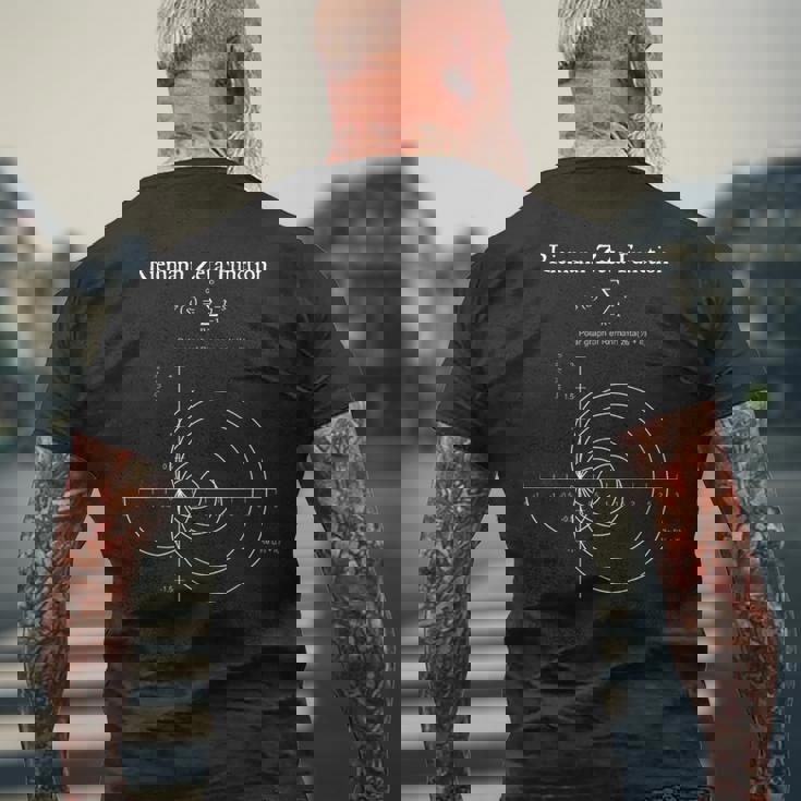 Riemann ゼータ機能グラフ 物理学 数学教師 オタクギフト メンズTシャツ バックプリント 高齢者への贈り物