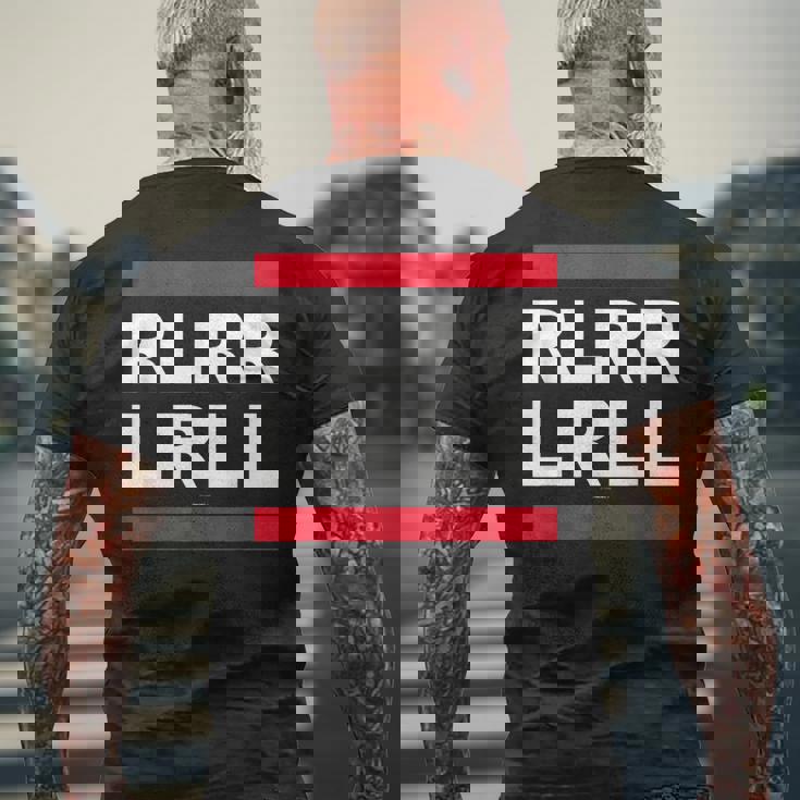 Rlrr Lrll シングルパラディドルドラム ルーディメント メンズTシャツ バックプリント 高齢者への贈り物