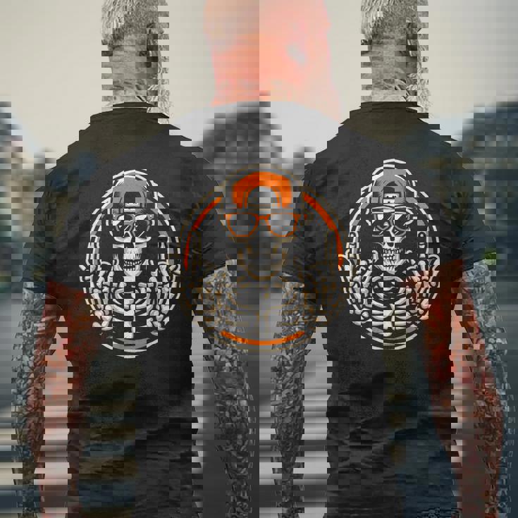 Rocker スケルトンキャップ スケーター 面白い ハロウィン パンクロック 男性 男の子 メンズTシャツ バックプリント 高齢者への贈り物