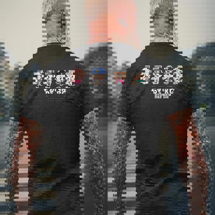 Rpg ゲーム ドット絵 かわいい レトロ メンズTシャツ バックプリント 高齢者への贈り物