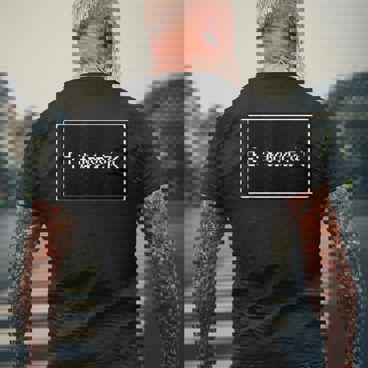 Rpg 風 パロディ『E：ぬののふく』ゲーム【変なデザイン屋さん】ドット 文字 ウィンドウ ゲーマー 配信用 面白い メンズTシャツ バックプリント 高齢者への贈り物