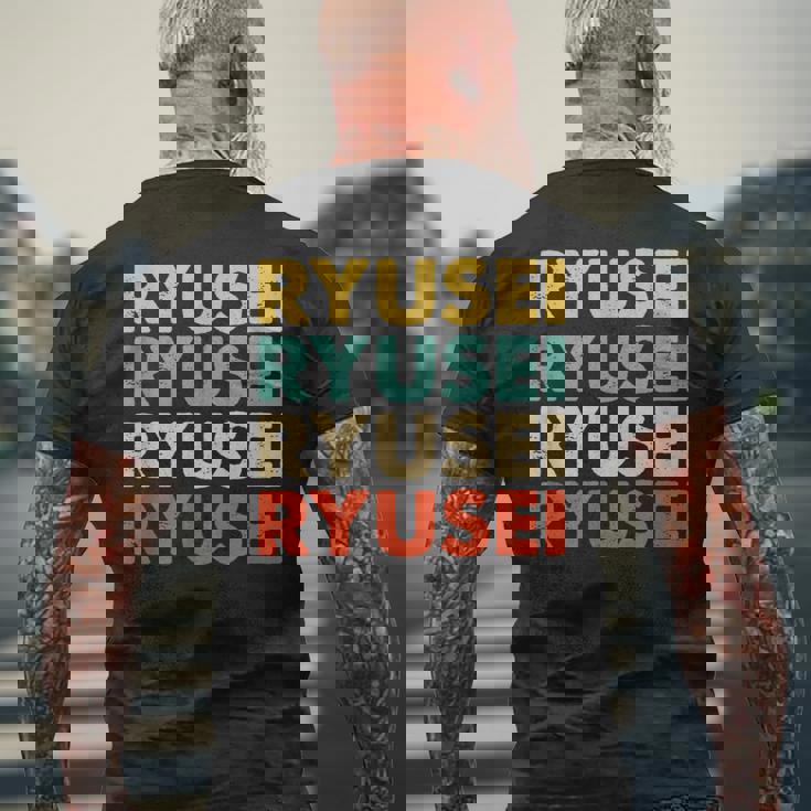 Ryusei 流星 メンズTシャツ バックプリント 高齢者への贈り物