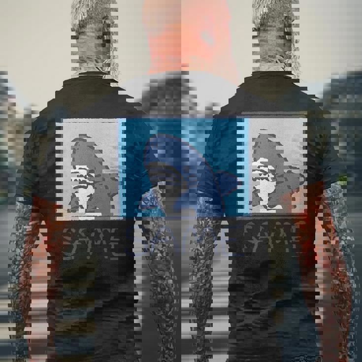 Same-サメ- メンズTシャツ バックプリント 高齢者への贈り物