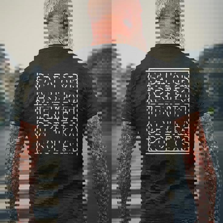 Satorquare アレポ テネット オペラ ロタス メンズTシャツ バックプリント 高齢者への贈り物