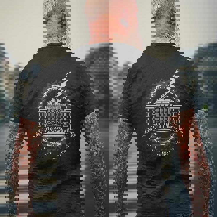 Save The Clock Tower ヒルバレー 保存ギフト メンズTシャツ バックプリント 高齢者への贈り物