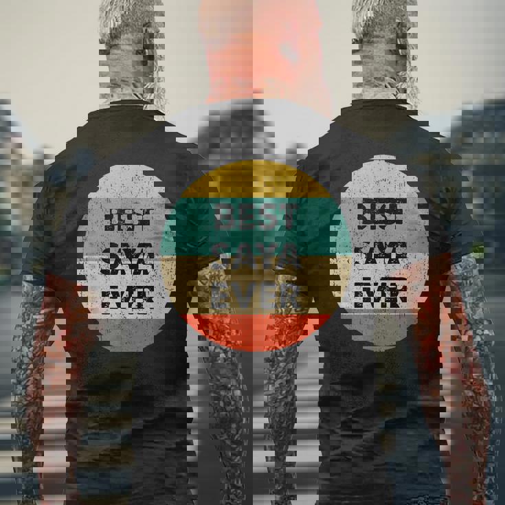 Saya 沙耶 メンズTシャツ バックプリント 高齢者への贈り物