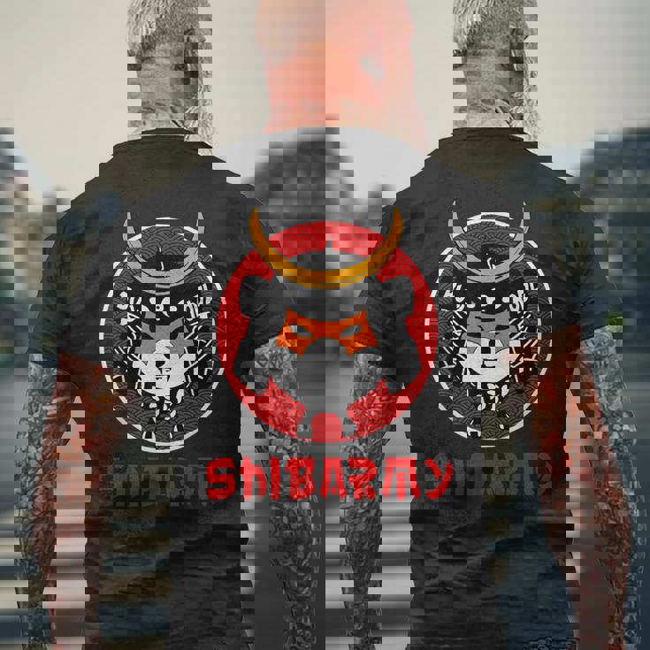 Shib Army クリプトホドルサムライ柴犬コイン メンズTシャツ バックプリント 高齢者への贈り物