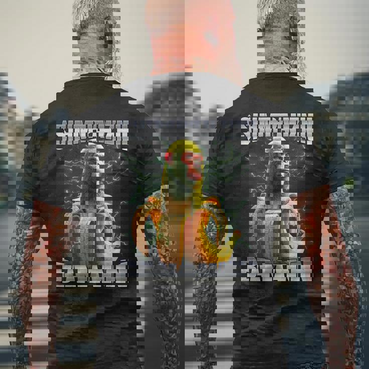 Shimpanzini Bananini メンズTシャツ バックプリント 高齢者への贈り物