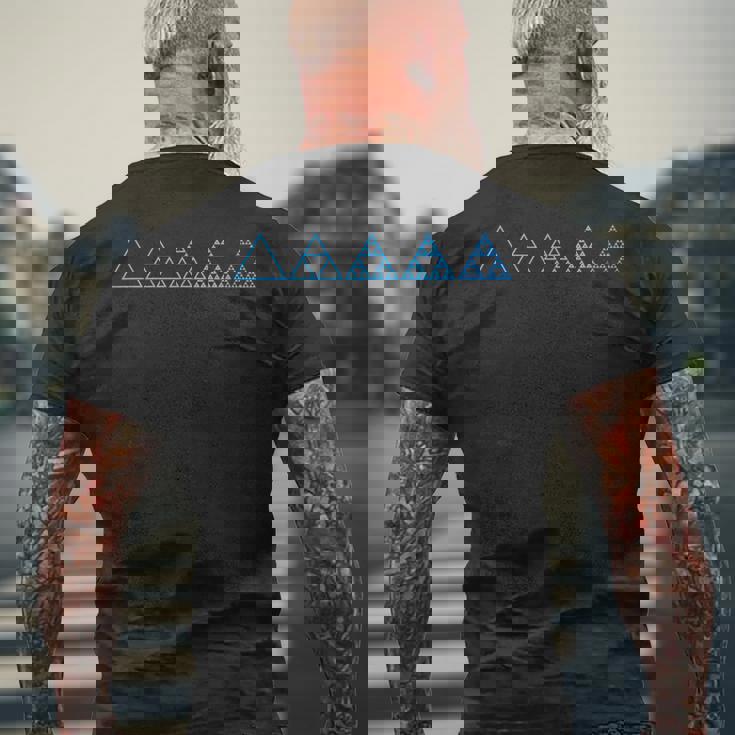 Sierpinski 三角形 フラクタル 幾何学 数学 マトリックス メンズTシャツ バックプリント 高齢者への贈り物