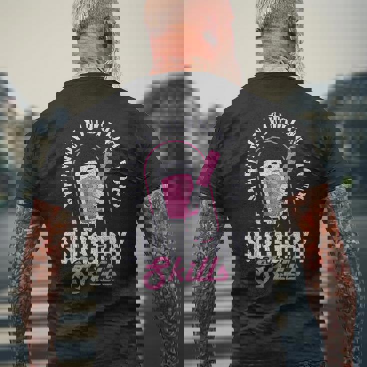 Silently Judging Yoururgerykills 麻酔科医 メンズTシャツ バックプリント 高齢者への贈り物