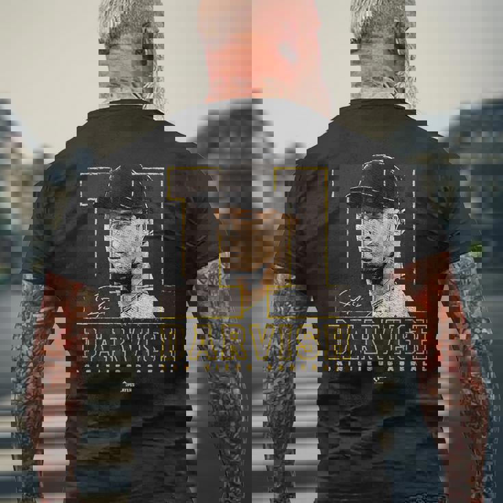 Silhouette Yu Darvishan Diego Mlbpa メンズTシャツ バックプリント 高齢者への贈り物