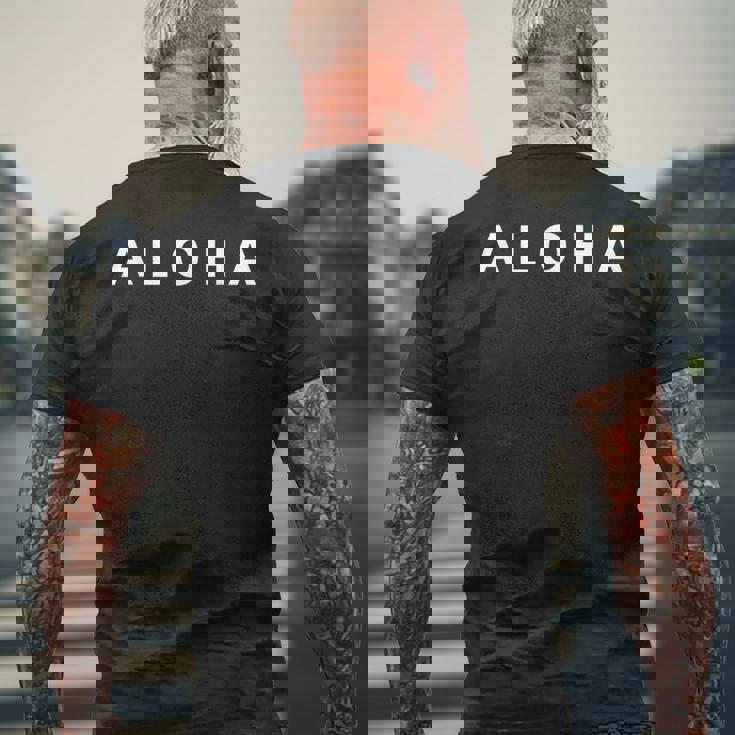 Simply Aloha メンズTシャツ バックプリント 高齢者への贈り物