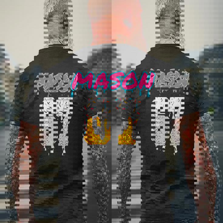 Six Seven Ice Cream Drip Sport 67 Fun Mason Meme Men's T-shirt Back Print Gifts for Old Men