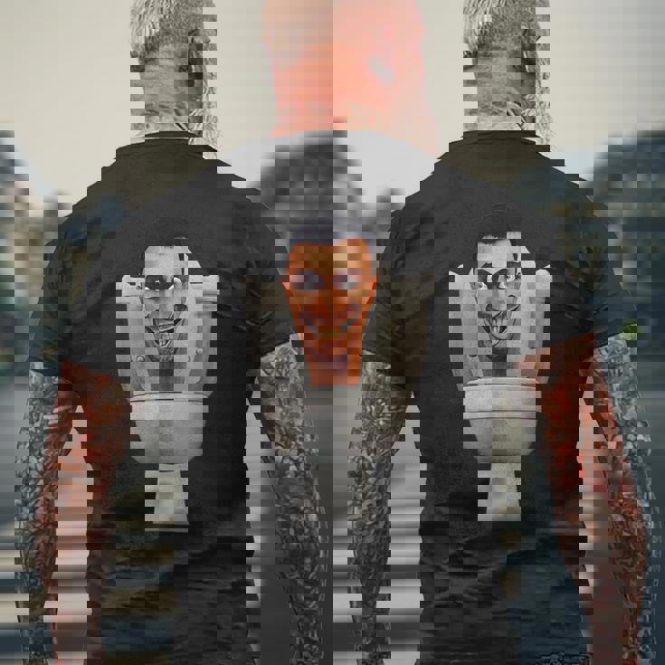 Skibidi トイレ 誕生日 男の子 スピーカーマン カメラマン テレビマン メンズTシャツ バックプリント 高齢者への贈り物