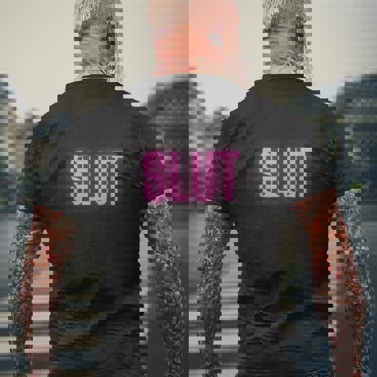 Slut メンズTシャツ バックプリント 高齢者への贈り物