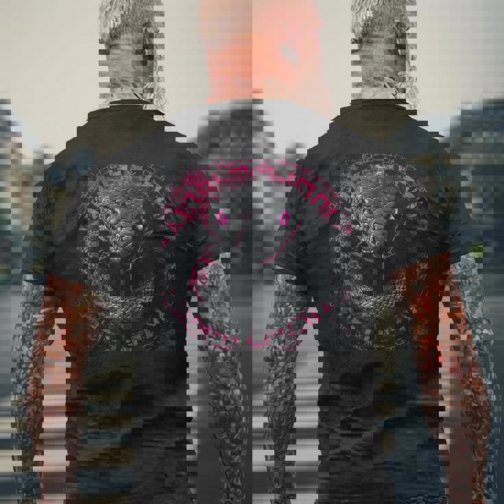 Snakes 爬虫類 動物 生き物 蛇 メンズTシャツ バックプリント 高齢者への贈り物